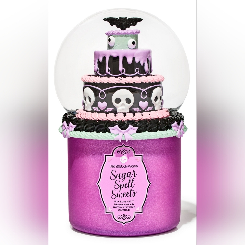 Bath & Body Works Sugar Spell Sweets Candle Holder - Pink and Black